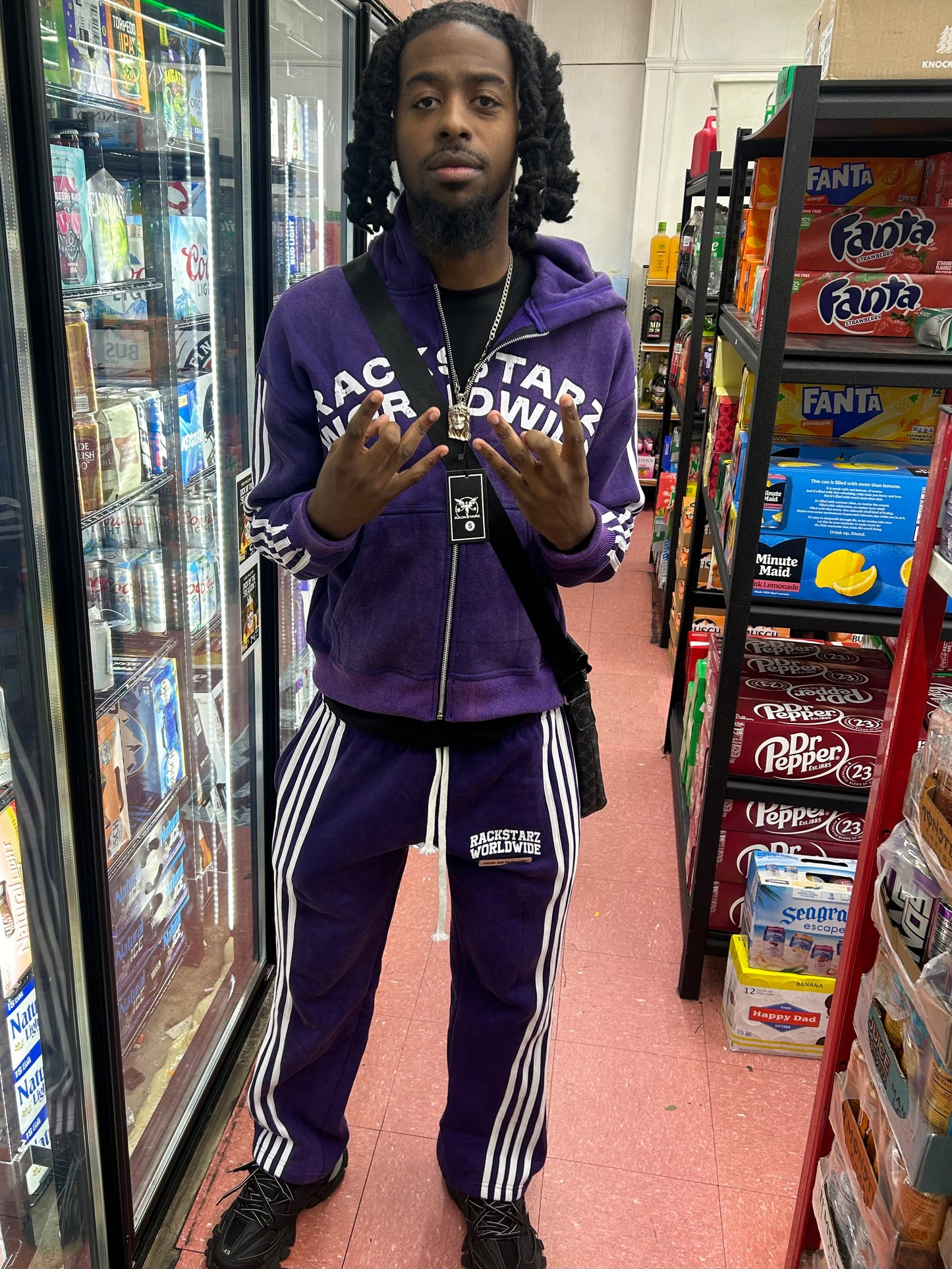 “Racks Are Mandatory” Striped SweatSuit