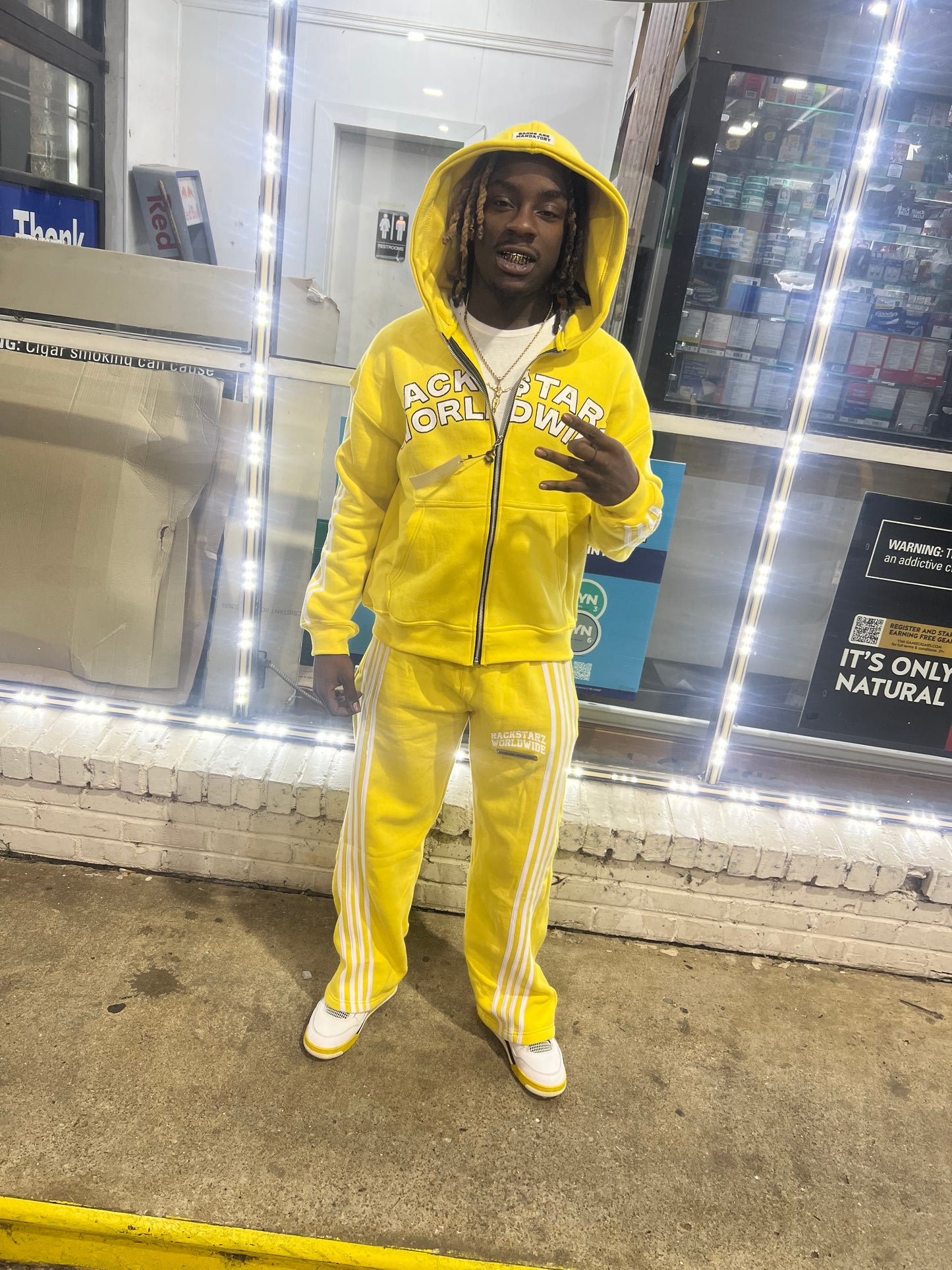 “Racks Are Mandatory” Striped SweatSuit