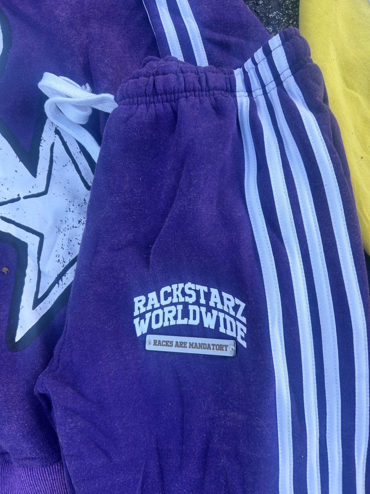 “Racks Are Mandatory” Striped SweatSuit