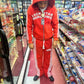 “Racks Are Mandatory” Striped SweatSuit