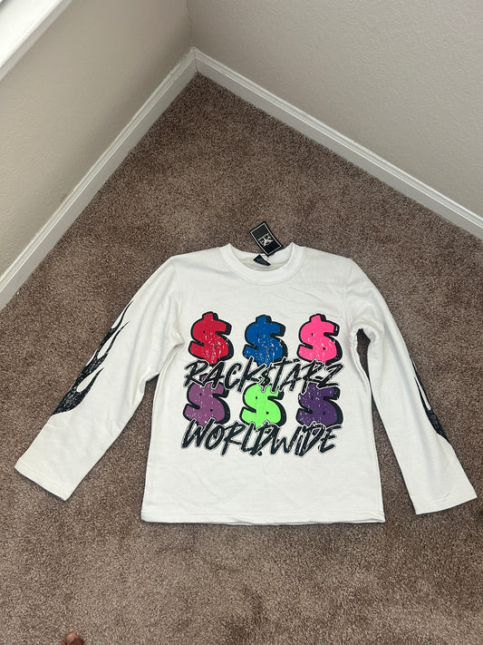 “Rack$tarz Worldwide” Multi-Color Long Sleeve