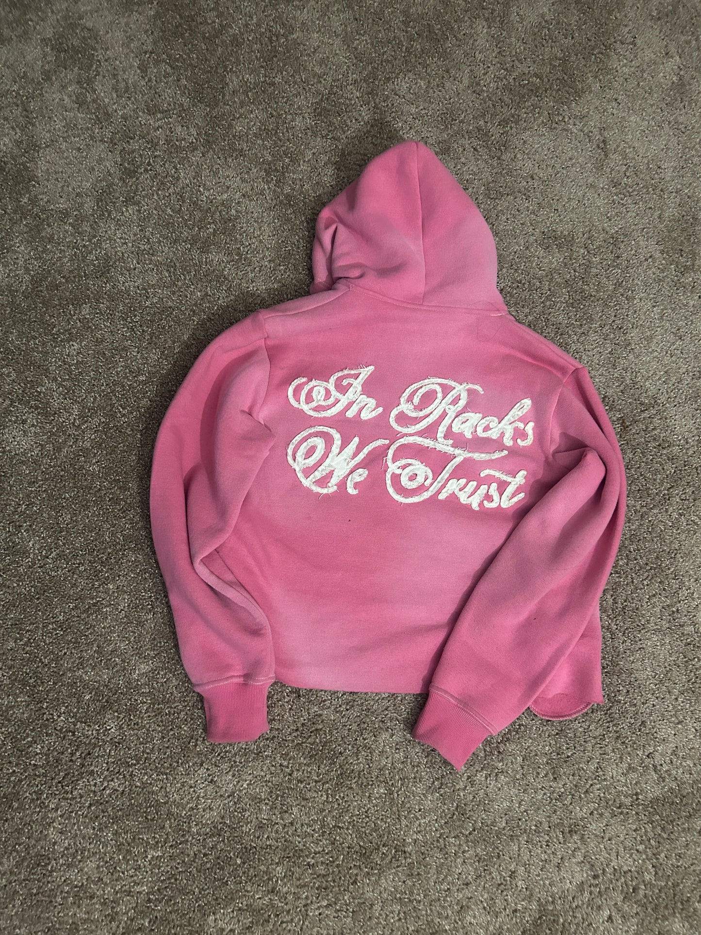 Pink “In Racks We Trust” Hoodie